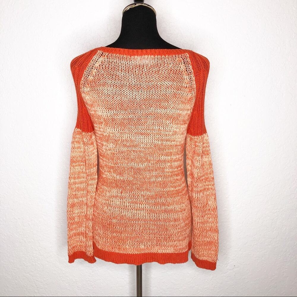 Wooden Ships dark light orange knit sweater size Small / Medium - Picture 2 of 9